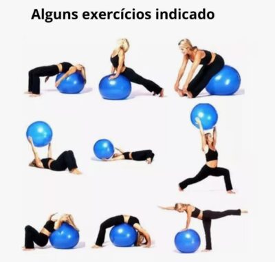 BOLA INFLÁVEL PARA EXERCÍCIOS DIVERSOS DE FITNESS PILATES/ YOGA /ALONGAMENTOS E OUTROS - Image 3