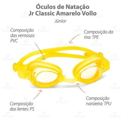 ÓCULOS DE NATAÇÃO INFANTIL CLASSIC VOLLO CORES - Imagem 6